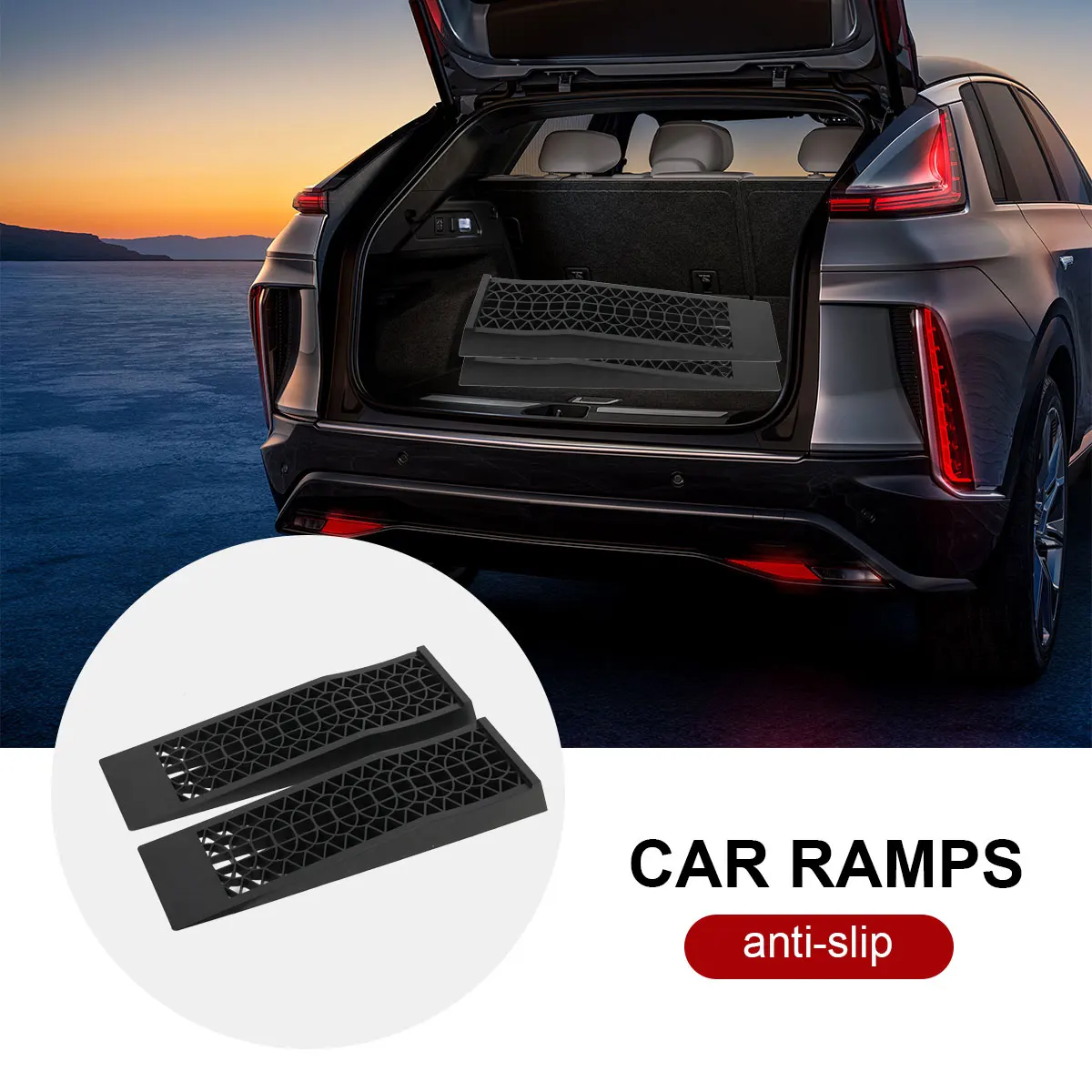 2 قطعة 5 طن قدرة الثقيلة سلالم السيارات 70 سنتيمتر البلاستيك المحمولة تحميل الوصول سلالم رفع إصلاح صيانة جاك رفع أداة