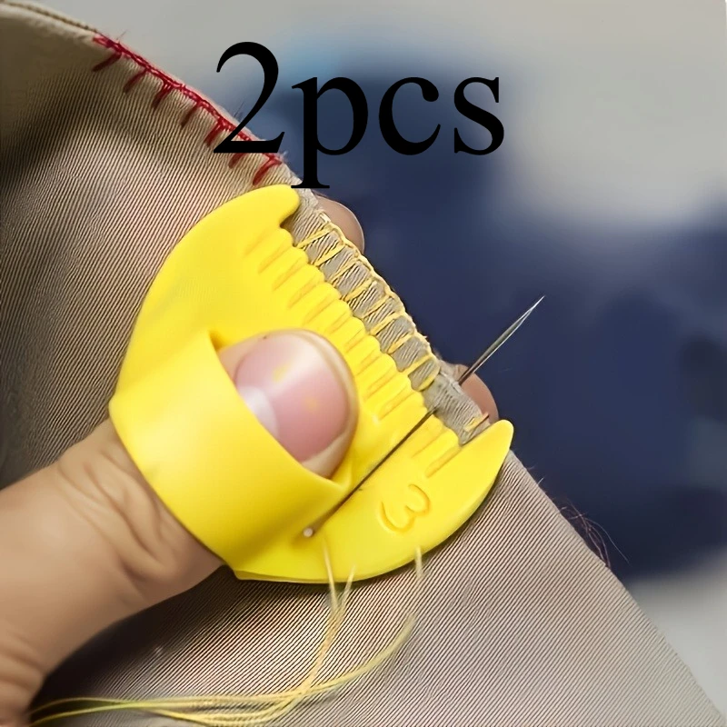 2Pcs durable plastic sewing tool, edge lock knitting machine, suitable for DIY beginners and the elderly, hand sewing accessories set, ergonomic smooth design