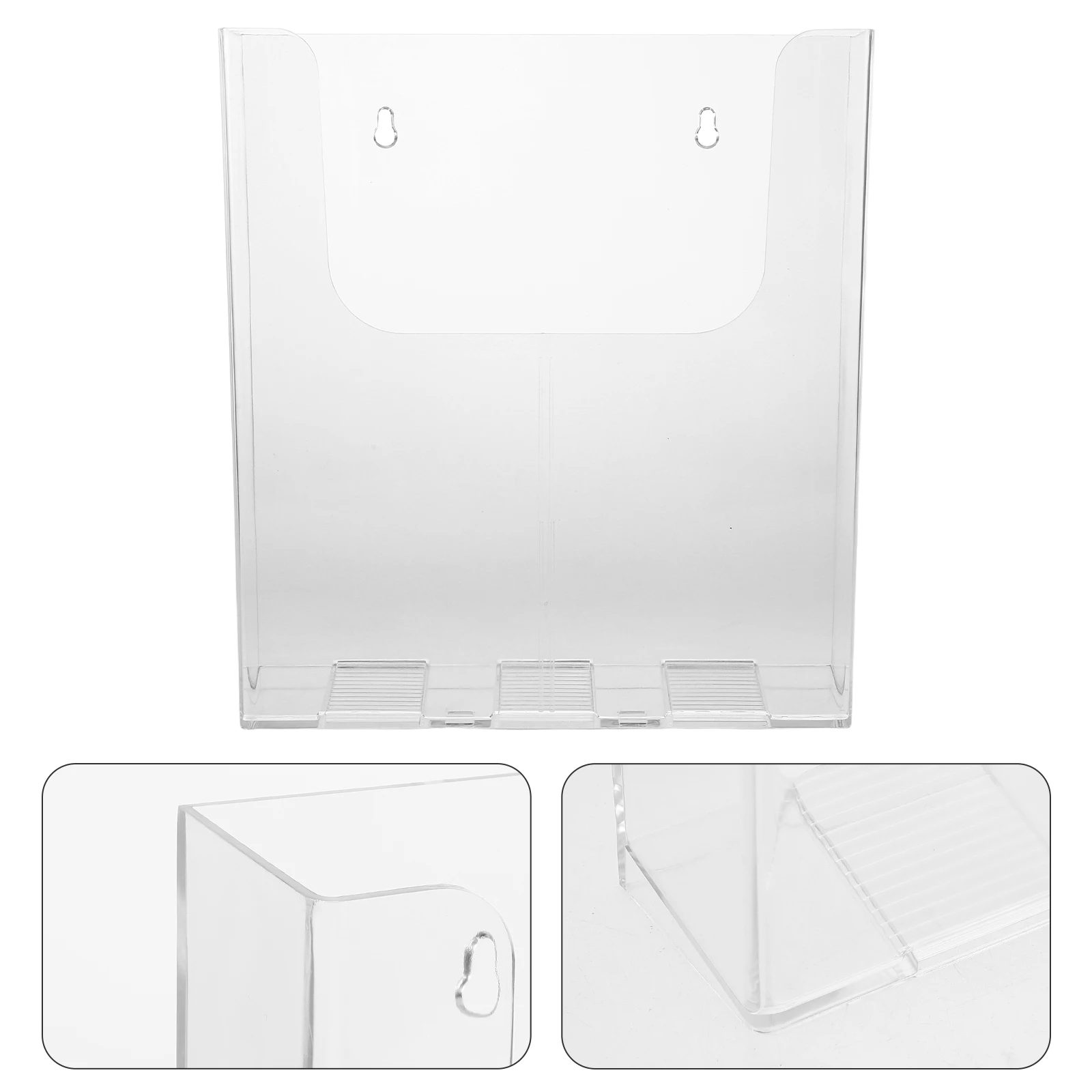 

Clear Acrylic Wall Mount Document Holder A4 Size Hanging File Organizer For Office Home Multifunctional Space-Saving File