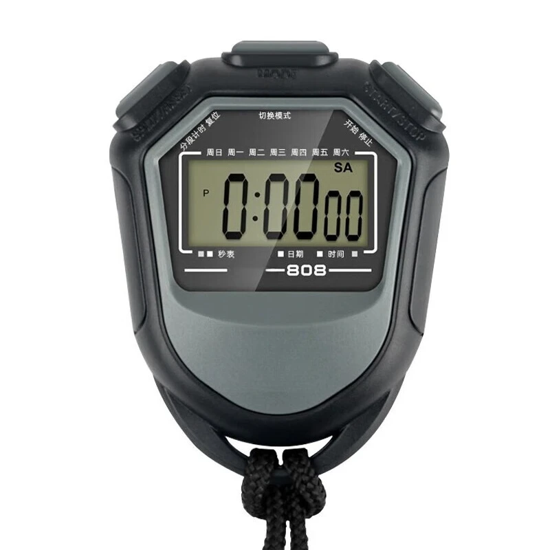 Multifunctional Electronic Digital Sports Stopwatch Waterproof Timer Game Training Stopwatch Sports Coaches Referees Calculator