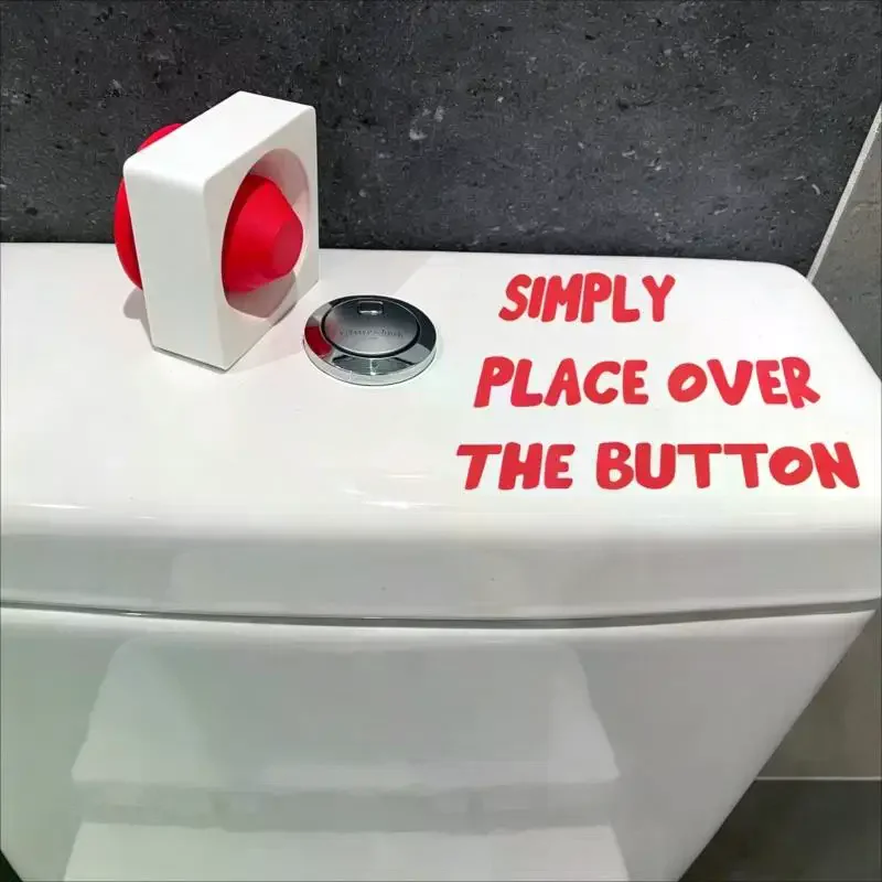 1Pcs 3D Printed Fire Missile Toilet Button Extender – Durable Plastic, No-Drill, Classic Design, Bathroom Upgrade
