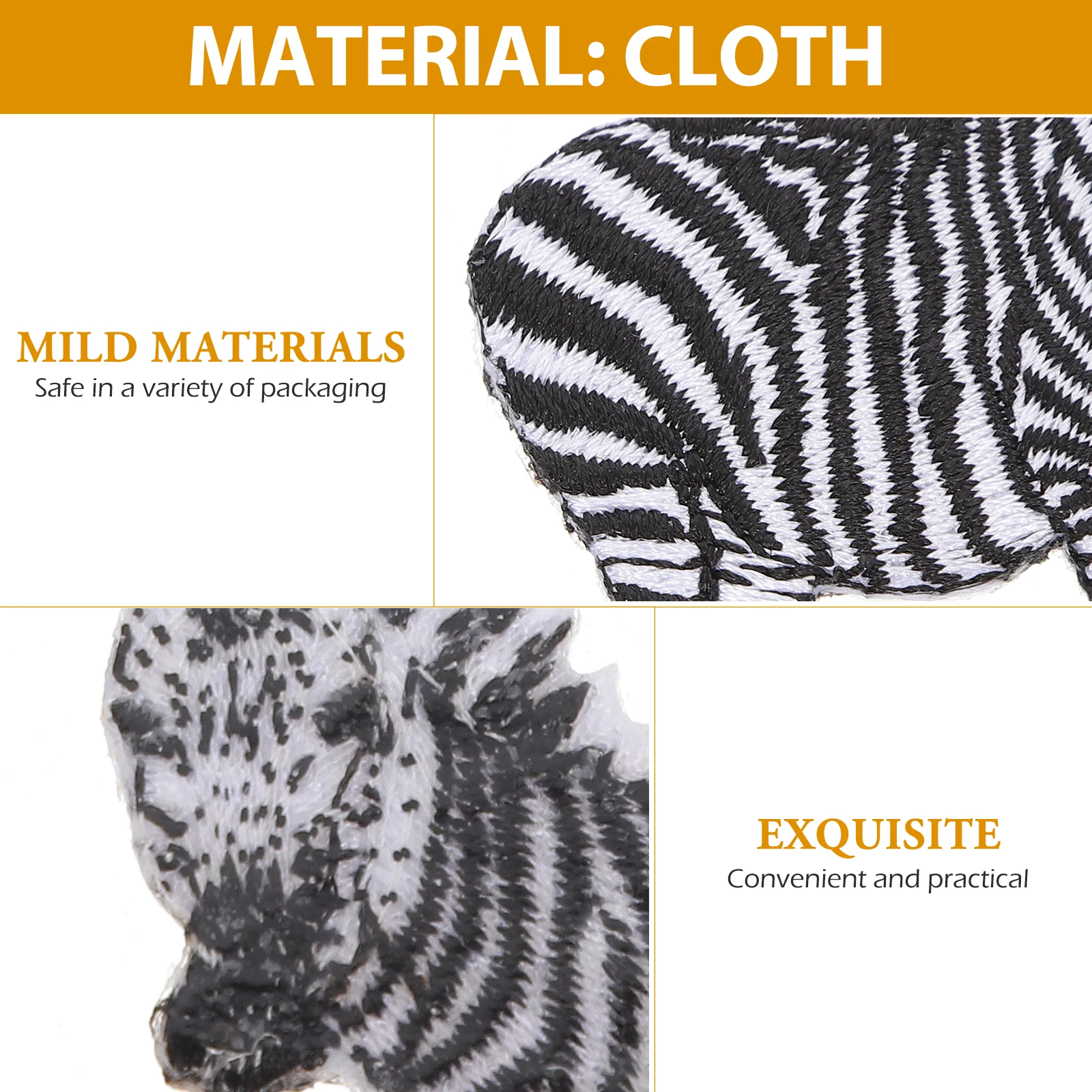 

2pcs Animal Embroidery Patches Applique Stickers Cartoon Fabric Decorative Sewing Accessories Giraffe Zebras Clothes
