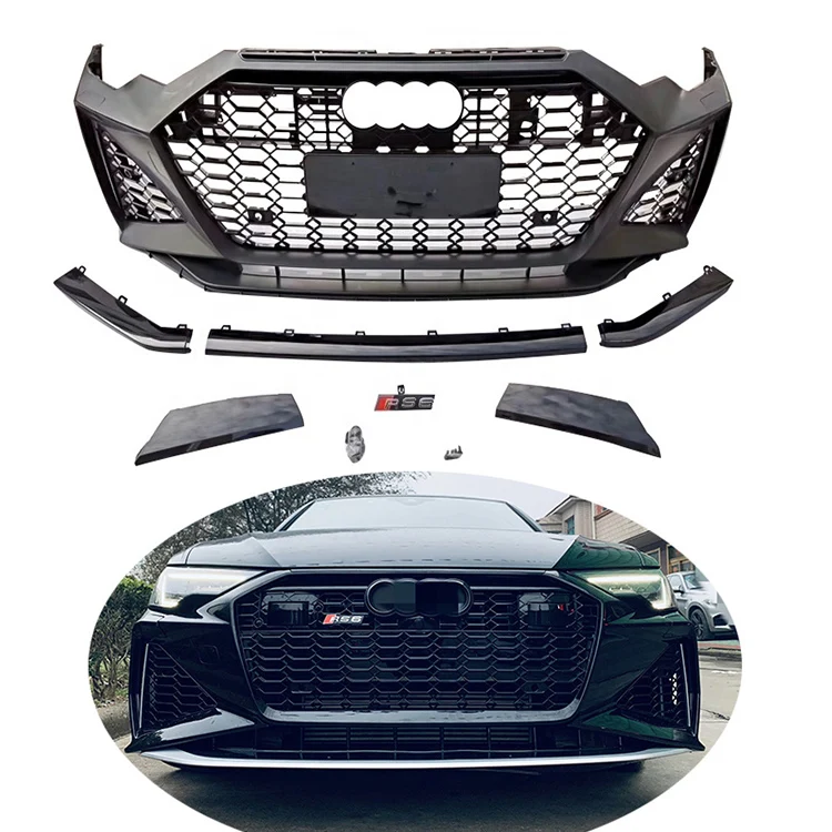 

Factory sale Primer Color C8 Rs6 bumper Body Kit Front Bumper With Grille For Audis A6 2019 2020 C8