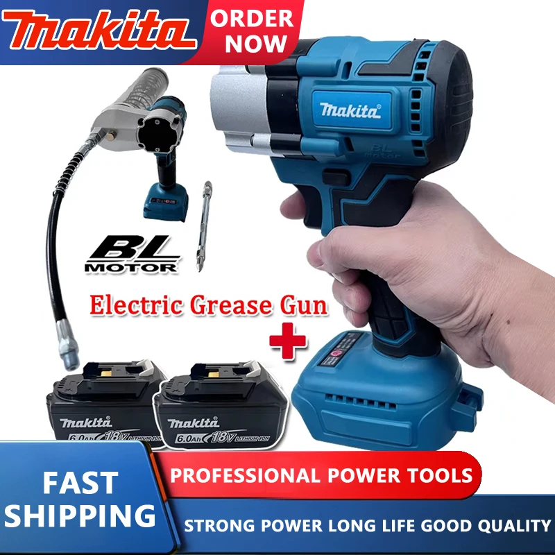 

Makita Brushless Electric Grease Gun Wireless Fully Auto High-Pressure Excavator Specific Fit Makita 18V Battery Pin