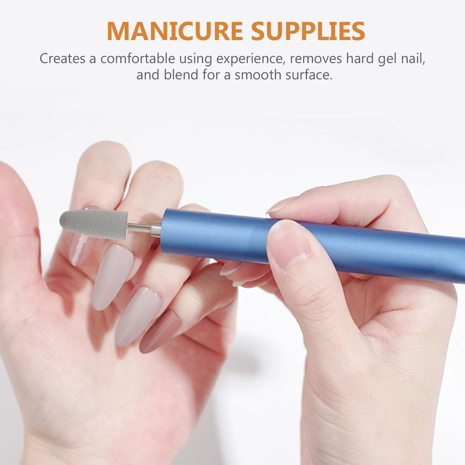 Cabeça de Moagem de Silicone para Brocas de Unha, Máquina Elétrica de Manicure, Polidor, Removedor de Cutículas, Ferramenta de Cuidado de Unhas, Manicure Russa