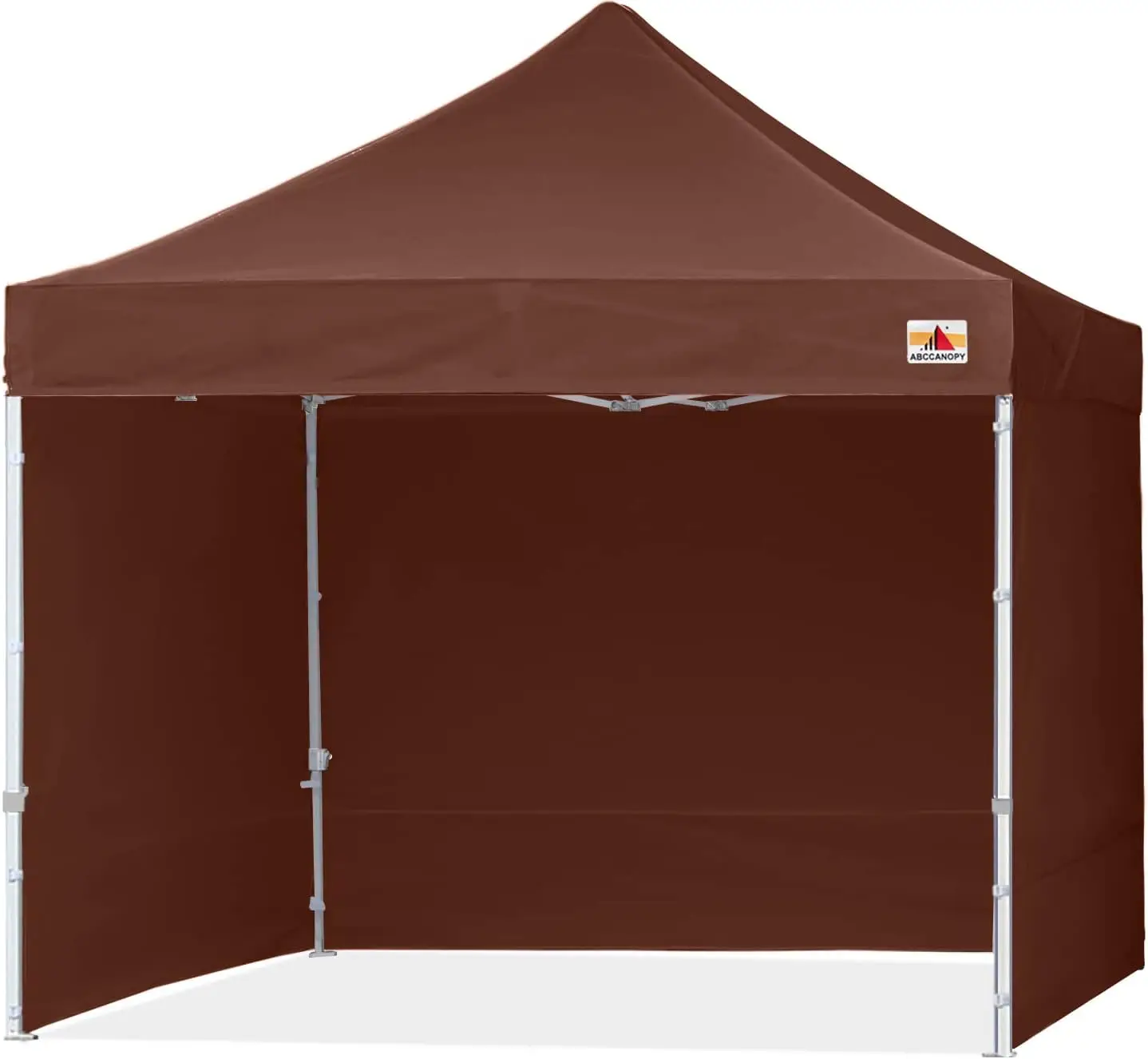 ABCCANOPY Easy Pop Up Canopy Tent with Sidewalls 10x10 Commercial -Series, Brown