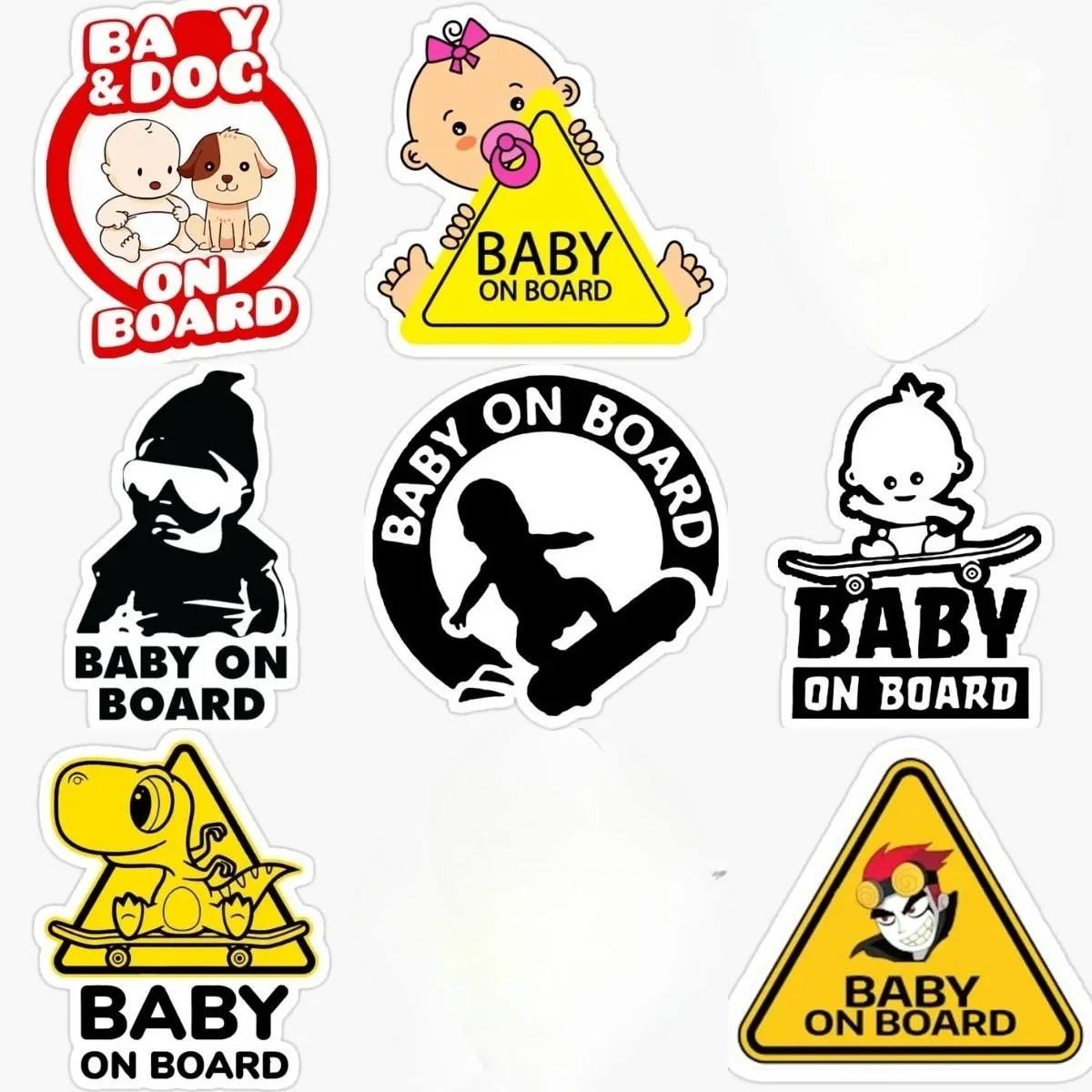 

Creative Cute Baby on Board Baby in Car PVC Sticker for Decorate Car Window Wall Room Truck Bumper Van Decal Accessories