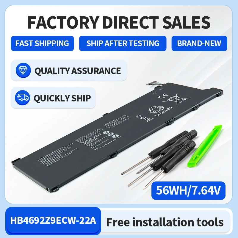 SOMI 7.64V 56Wh Laptop Battery HB4692Z9ECW-22A For HUAWEI MateBook D14-53010TVS NBIL-WFQ9 NDR-WFH9HN NBB-WAH9P