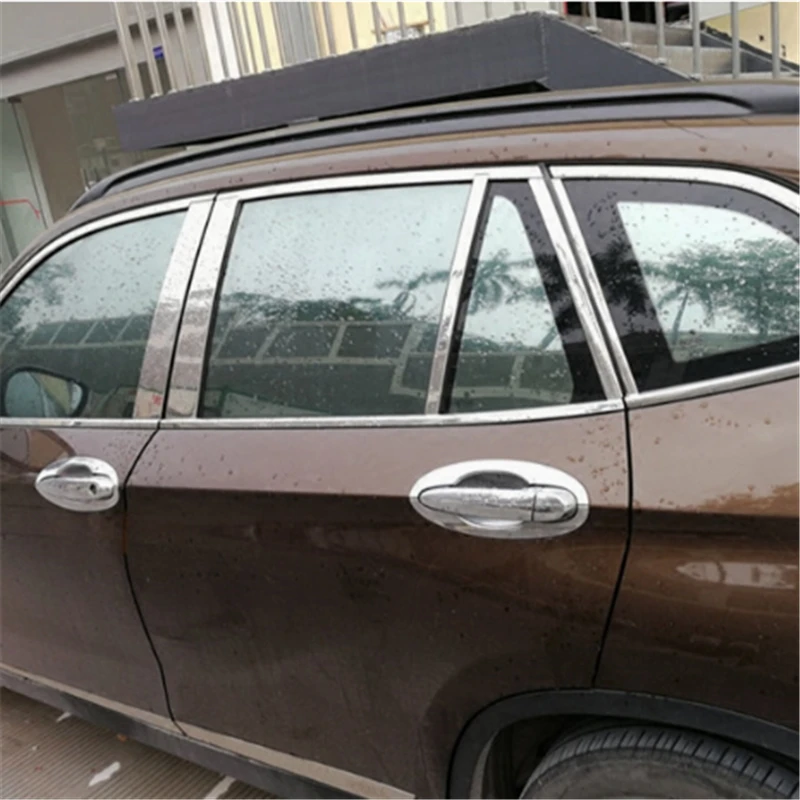 

WELKINRY для BMW X1 E84 1-го поколения 2009-2015, кузов автомобиля из нержавеющей стали, двери, окна, центральная, средняя, B C, накладка на стойку стойки