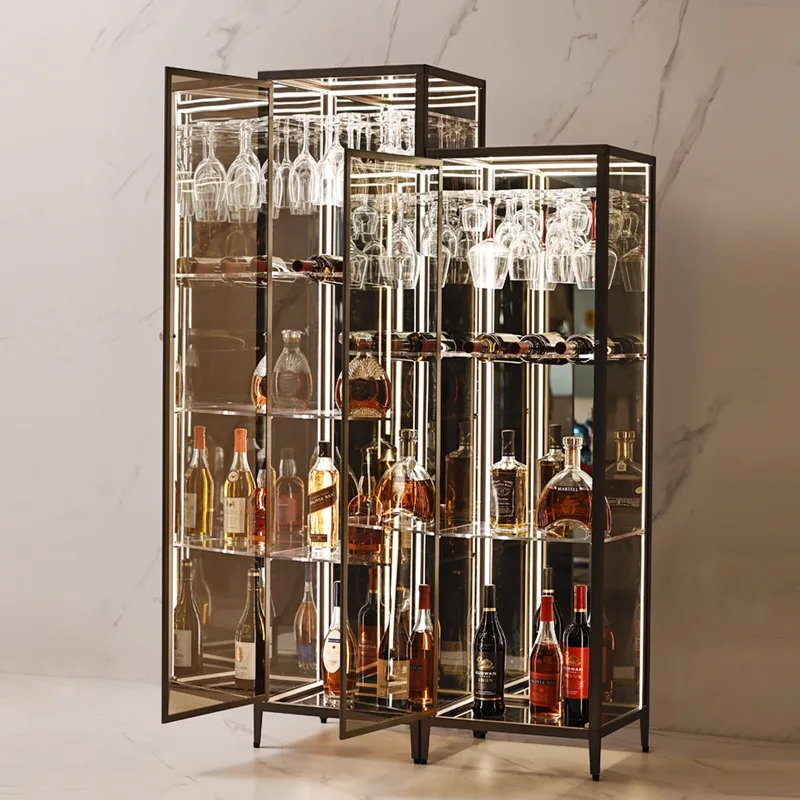 Storage Luxury Display Cabinet Glass Drinks Organizer Living Room Cabinets Sideboard Nordic Szafki Do Salonu Furniture Home