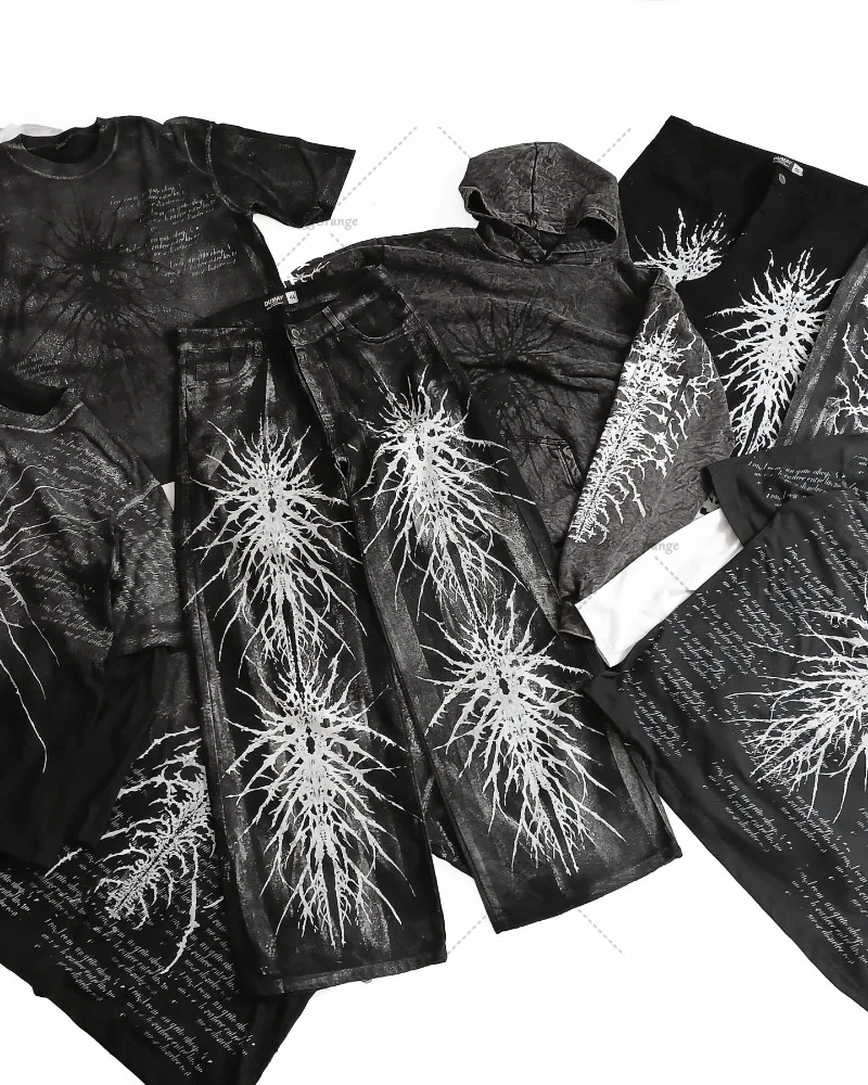 

Готические темные полосатые уличные потертые джинсы большого размера для женщин Y2K Harajuku хип-хоп модные повседневные свободные брюки с высокой талией для мужчин