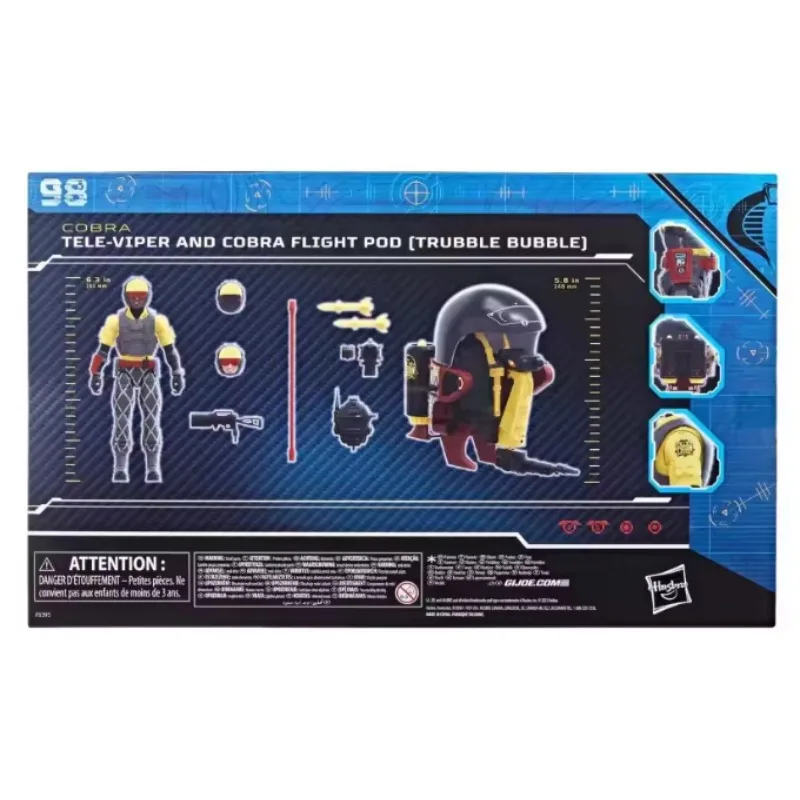 

Новый оригинальный набор Hasbro G.I. Фигурка Joe Classified Series 098 Tele Viper Cobra Flight Pod Trubble Bubble, подарочная модель