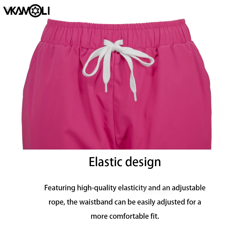 Pantalones quirúrgicos de Color liso para mujer, conjuntos de exfoliación Dental con bolsillos, uniforme de médico y enfermera, pantalones médicos de trabajo para enfermera