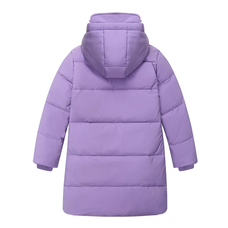 2025 Winter Down Jacket For Girl Hooded Windproof Thicken Warm Teenage Girl Long Down Jacket Coat 5-14 Years Kids Parkas Outwear
