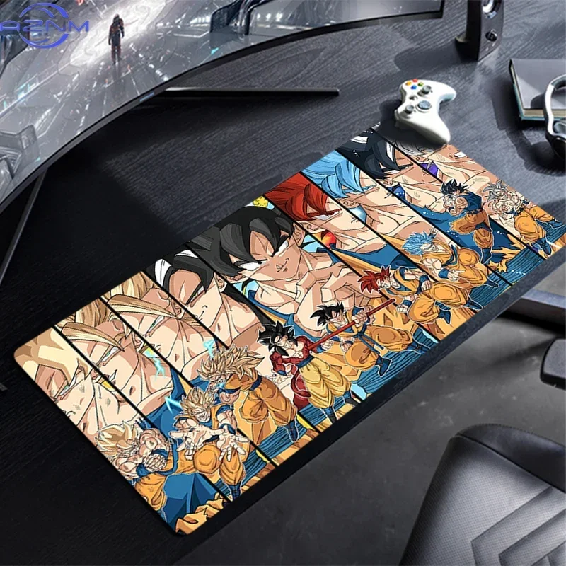 Multi-panel Comic Strip Anime Warrior Group Print Mouse Pad, Rubber Non Slip Backing, Smooth Surface Gaming Desk Mat for Gaming