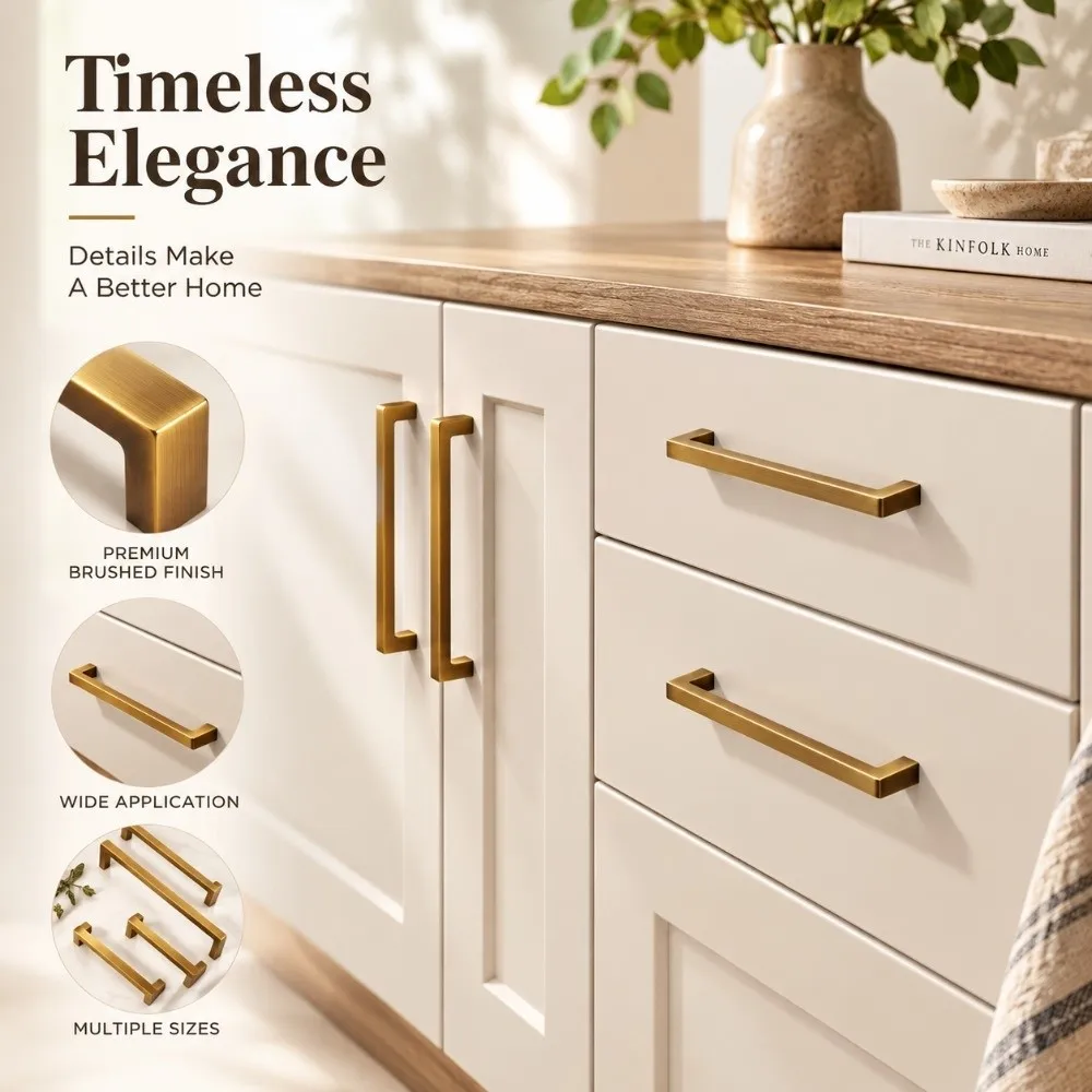 New Antique Bronze Cabinet Handles Minimalist French Drawer Pulls Rounded Edges DIY Friendly Cupboard Handles Wardrobe