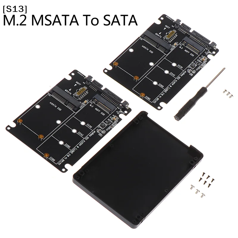 NGFF To SATA 3 External HDD Enclosure MSATA SSD  M.2 SATA Protocol Adapter Board[Q]Q@