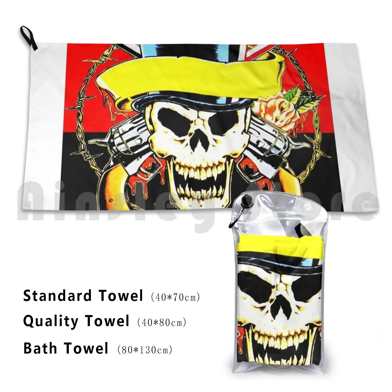 Best Selling Roses Bath Towel Beach Cushion Logo Trending Band Guns N Grunge Gaspol Band Best Selling 9996