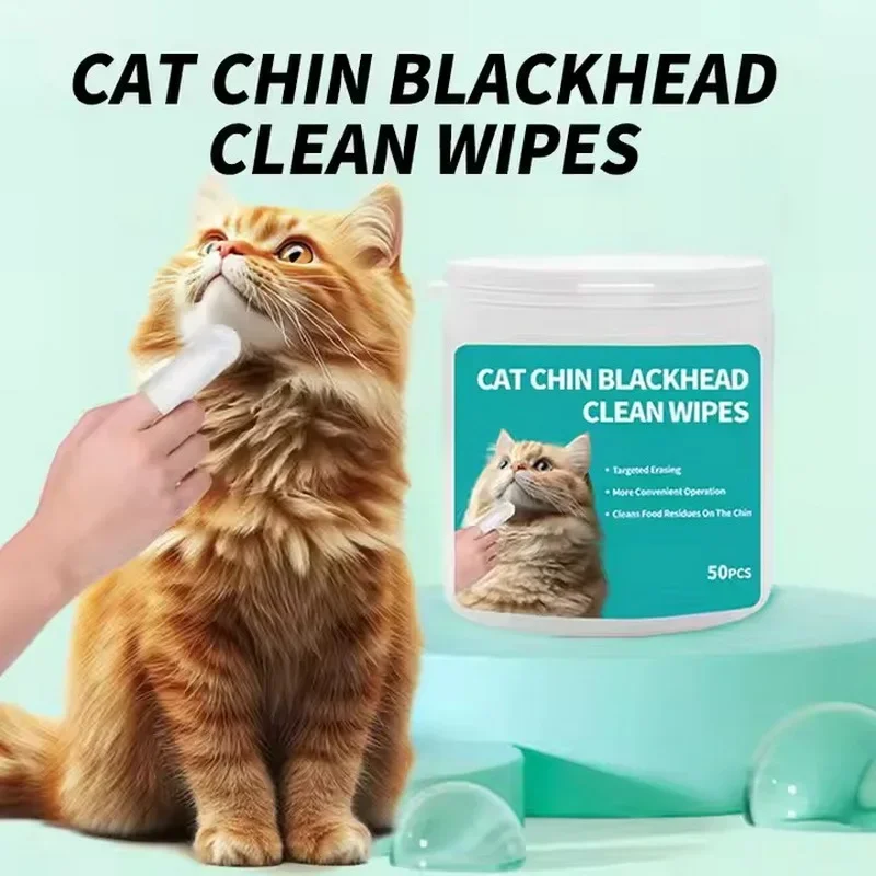 Lingettes humides pour animaux de compagnie OEM 50 pièces – Sans cruauté – Soin anti-acné pour chat et chien – Élimine en douceur les taches noires – Favorise la douceur et la fraîcheur