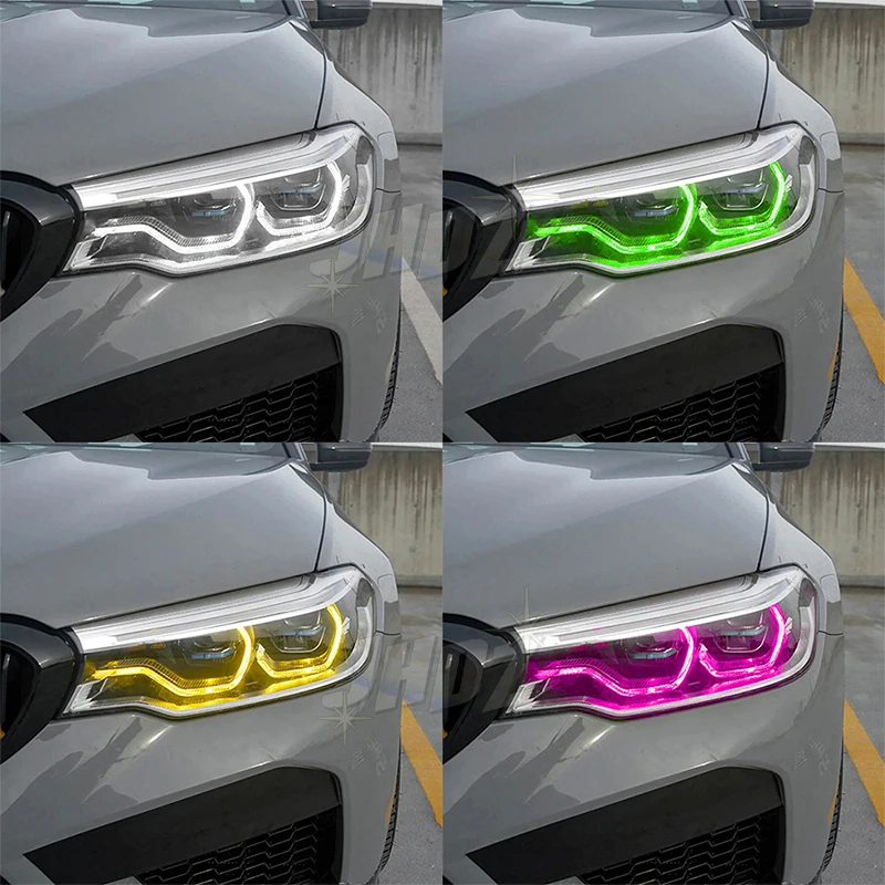 Yellow Amber LED Angel Eyes DRL Board Set For BMW 5 Series M5 F90 G30 G31 G38 G32 2017-2020 Adaptive LED Headlight 63117214939 view 6