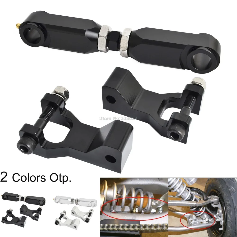 NICECNC For Yamaha Raptor 700 2006-2019 Front Rear Lowering Kit For Yamaha Raptor 660 2001-2005 Adjustable For Stock A-Arms