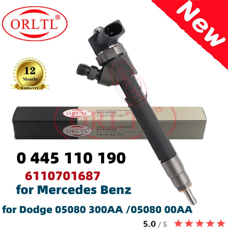 

0445110190 New Diesel Fuel Injector A6110701687 0445110189For Mercedes Benz Sprinter 2,2 2,7 CDI Jeep Grand Cherokee II