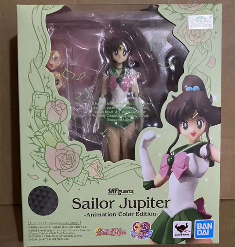 Bandai Sailor Moon Genuine S.H.Figuarts Mars Jupiter Venus Uranus Neptune Pluto Saturn Action Anime Figure Model Gift