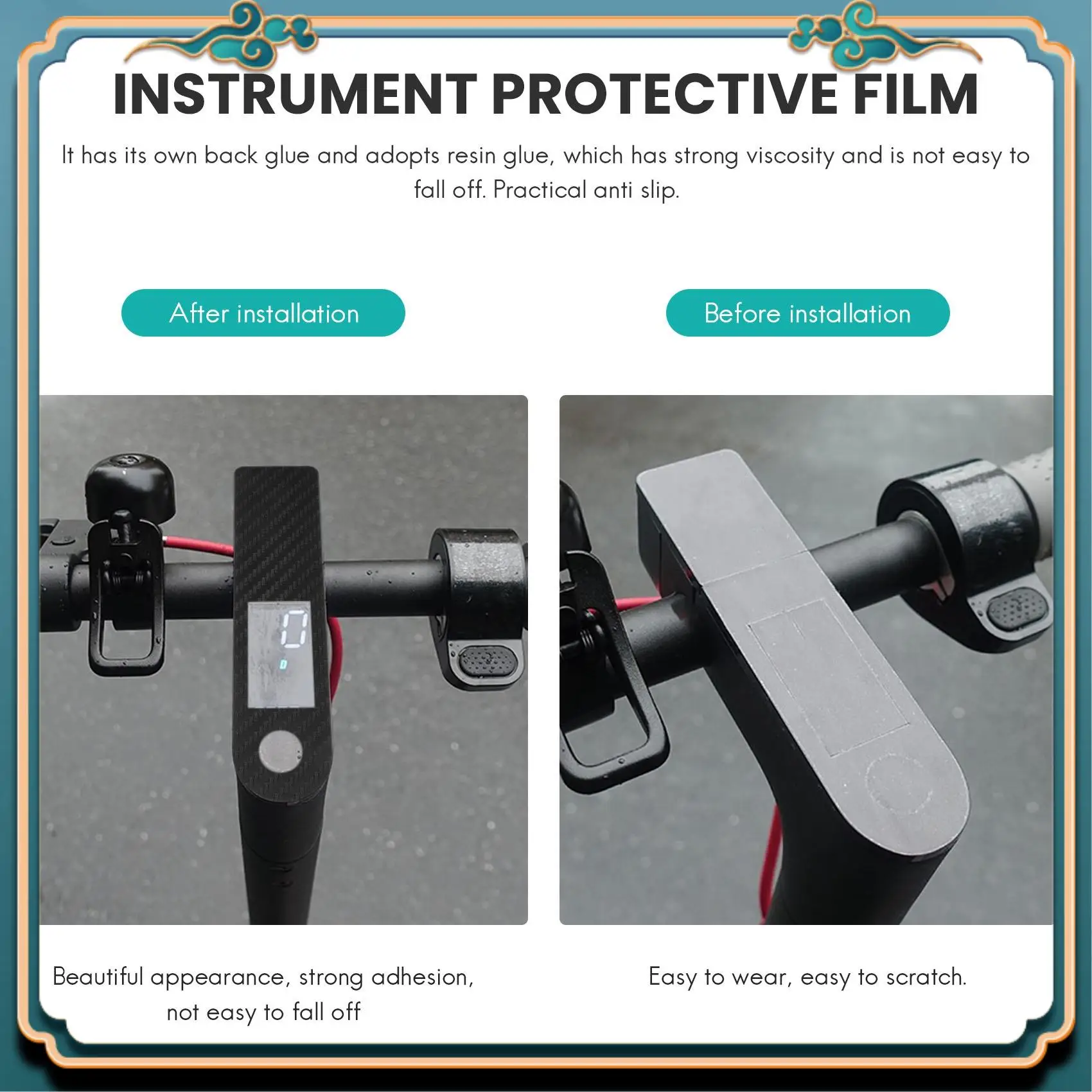 

L39A-панель электрического скутера из углеродного волокна, водонепроницаемая противоскользящая защитная пленка, наклейка-ускоритель для Xiaomi Mijia M365 Pro