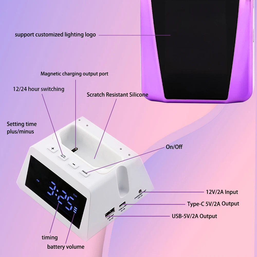 매니큐어를 위한 1개의 못 드릴 기계 45000 Rpm에 대하여 새로운 도착 고성능 85W 무브러시 Lcd 디스플레이 2