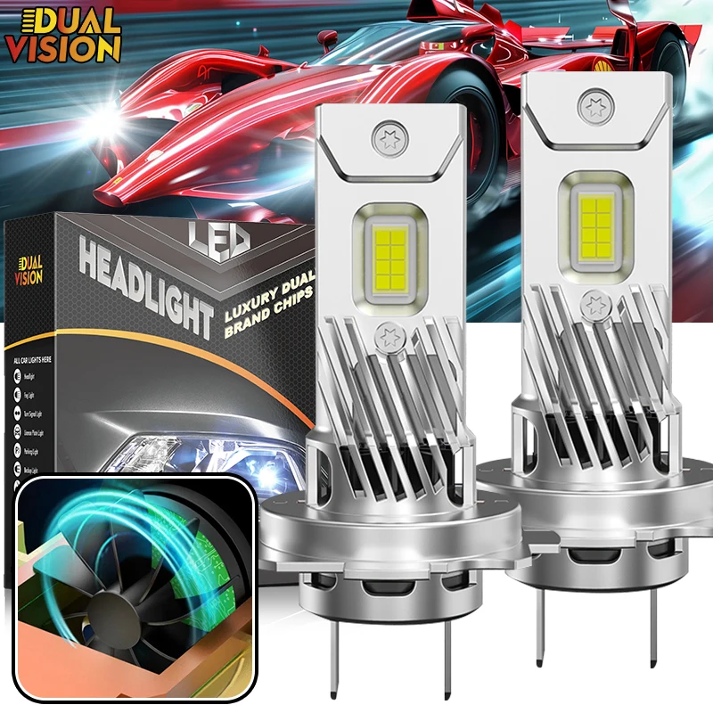 

Turbo H7 LED Car Headlights 8054 CSP Automoblie 1:1 Mini Diodes High Low Beam 12V H7 Lamps No Error Universal Car Lights Canbus