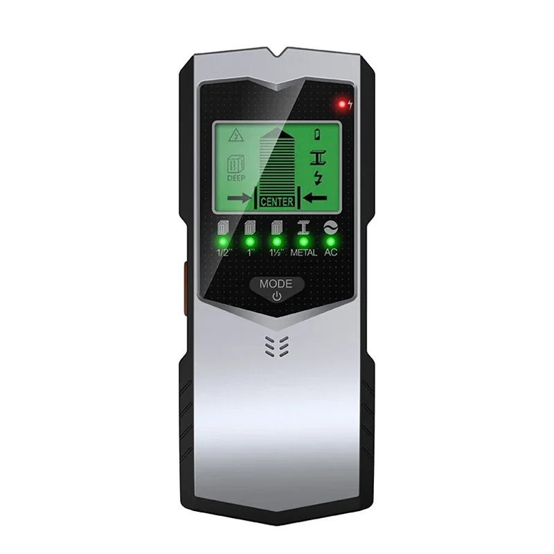 

SH401 5 in 1 Metal Detector Wall Detector Instrument HD LCD Digital Display Backlit Metal Wood Studs AC Cable Measurement Tools