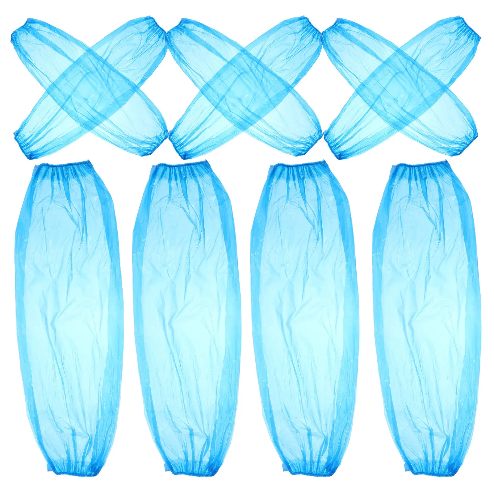 

100Pcs Disposable Oilproof Arm Sleeves Elastic Comfort Fit Protective Oversleeves for Kitchen Cooking Cleaning Salon Lab Arm