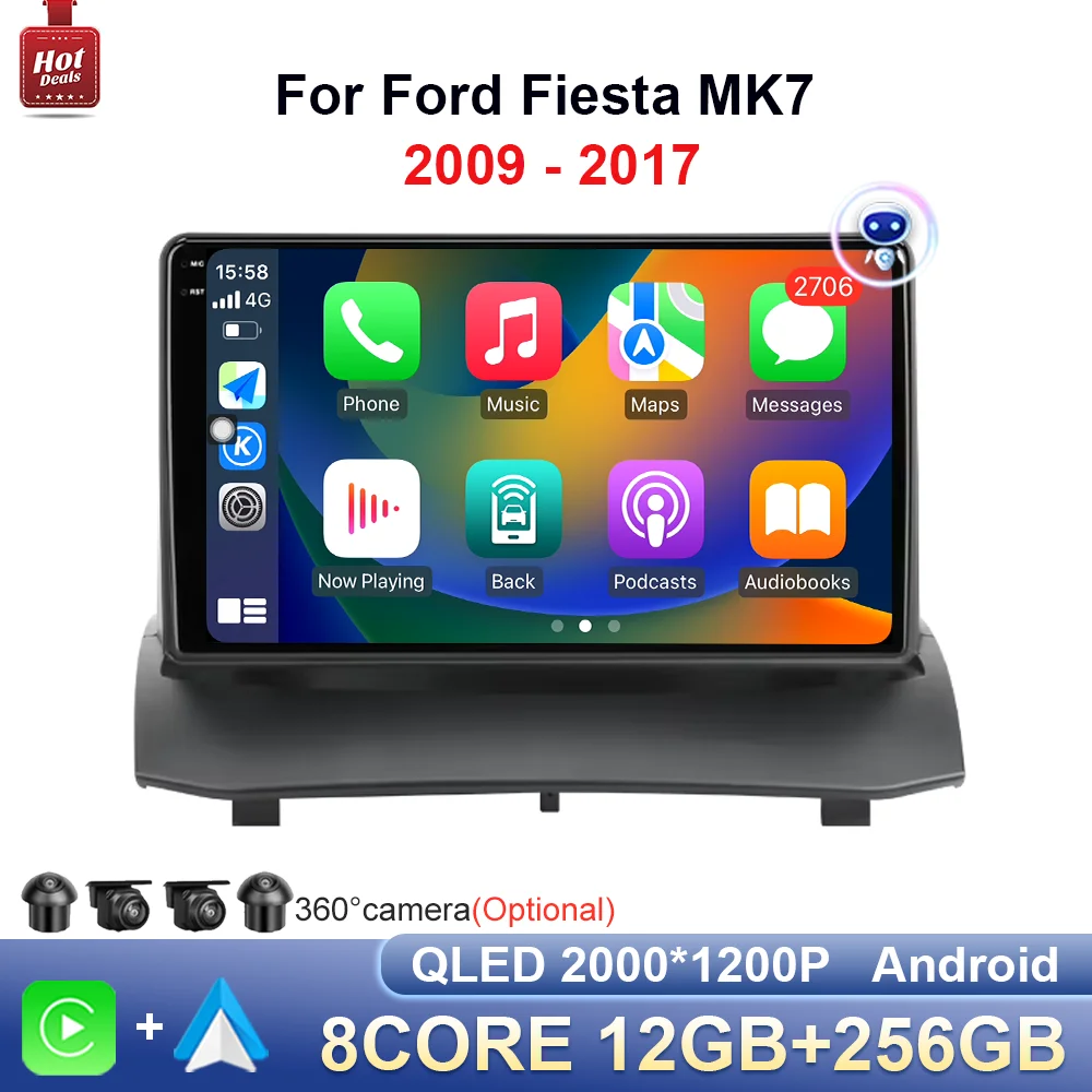 

Bluetooth DSP Stereo Android OS WiFi No 2 din For Ford Fiesta MK7 2009 - 2017 Carplay Car Audio Multimedia Player GPS Auto Tools