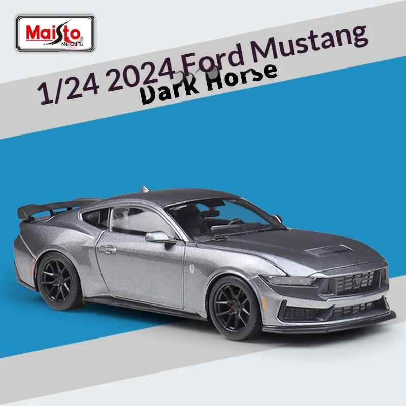 

Maisto 1:24 2024 Ford Mustang Dark Horse Alloy Die-cast Model, Officially Licensed Muscle Car Replica for Collectors & Display