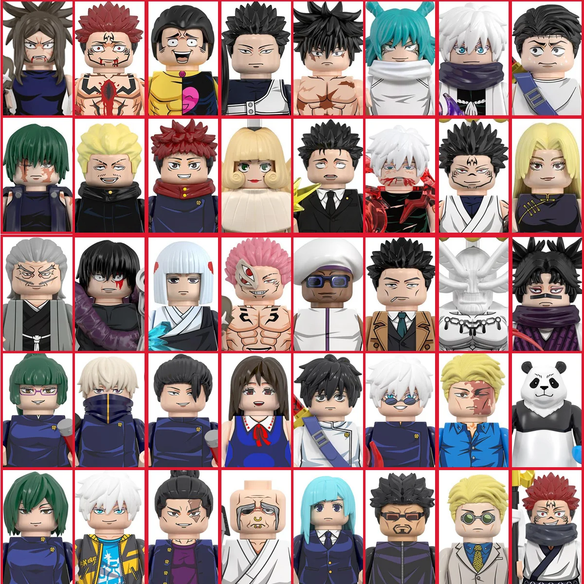 2026 Neues Modell Jujutsu Kaisen Bausteine Itadori Yuji Gojo Satoru Ryomen Mini-Actionfiguren Zubehör Weihnachtsgeschenk