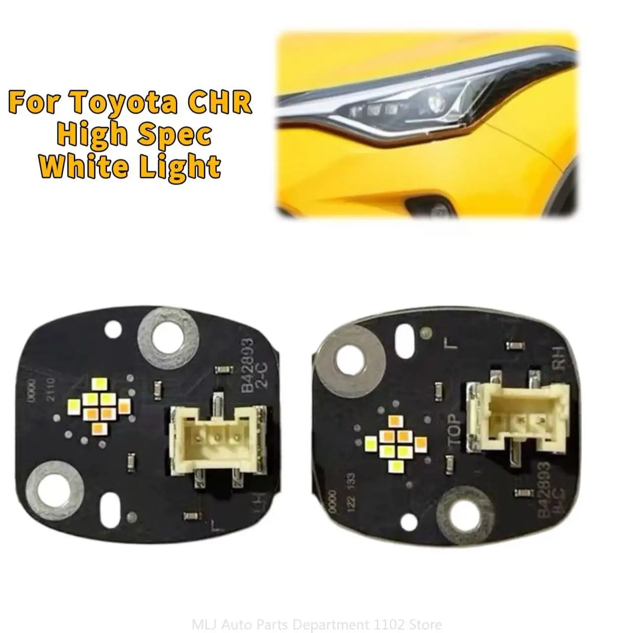 For Toyota CHR 2020-2023 High Configuration Headlight Chip White Light DRL Light Spurce Chip Angel Eye PCB Board Car Accessories