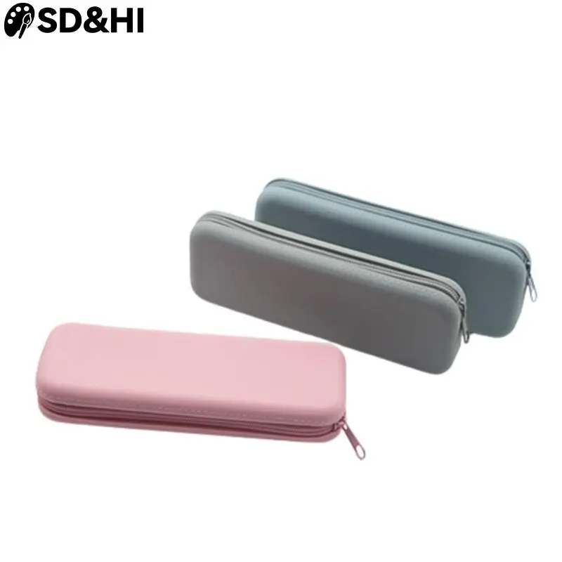 Soft Silicone Pencil Case Zipper Large Capacity Pen Stationery Makeup Storage Pouch Bag Organizer Student Gift School Supplies