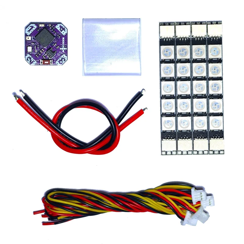 

Модуль управления светодиодной подсветкой ABMF-FPV Mini 4CH RGB, контроллер освещения 2-6S с поддержкой беспроводной Wi-Fi настройки параметров для дронов