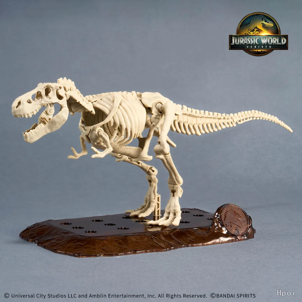 Bandai Original Jurassic World Series T-Rex-Kit de modelo de ensamblaje de dinosaurio coleccionable de primera calidad, regalo de figura de exhibición
