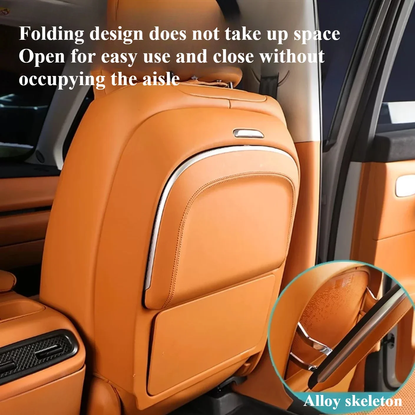 For Leapmotor C10 / C16 Car Seat Back Electric Small Table Panel Led Ambient Light Wireless Charger Foldable Laptop Table Plate detail image 2