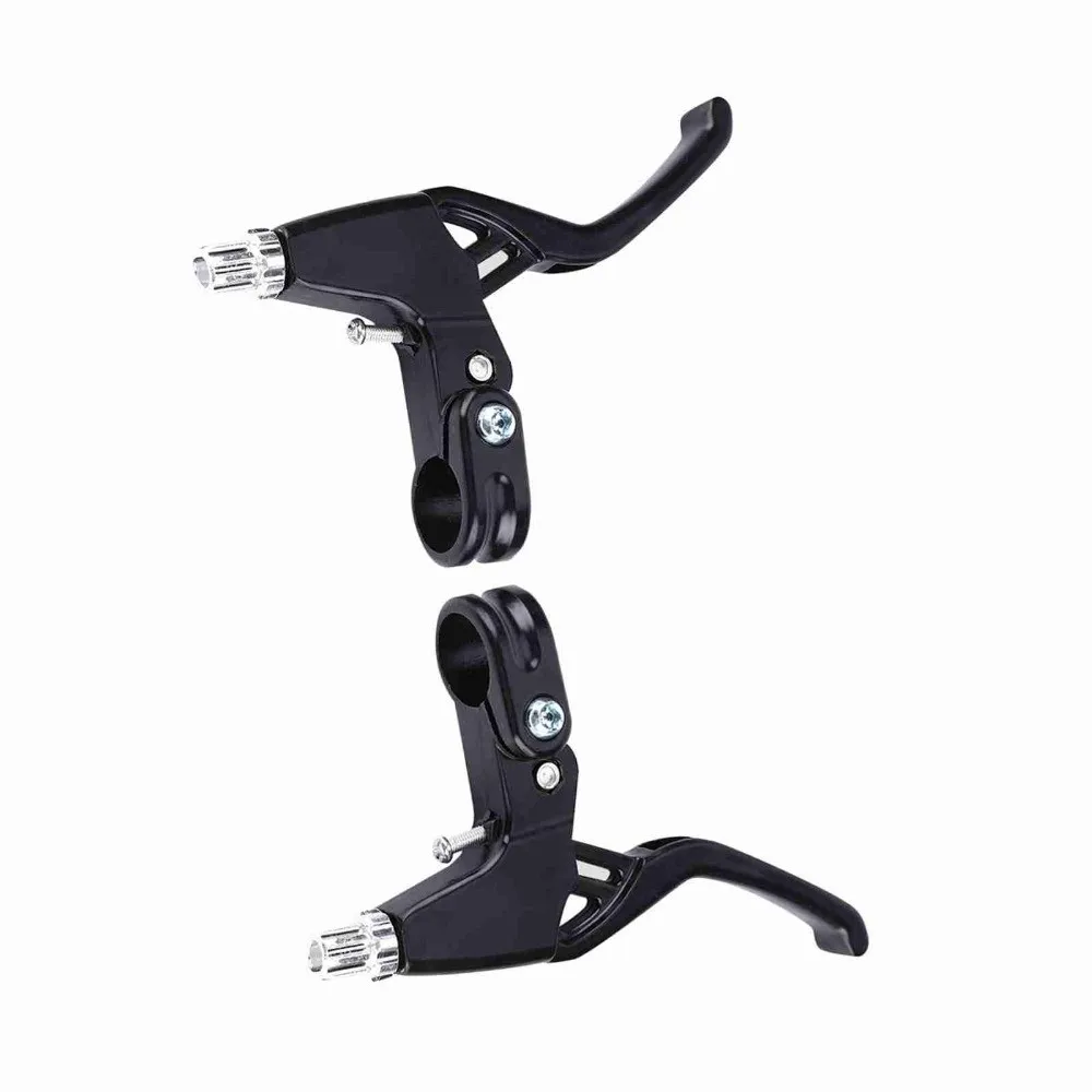 1 Pair Aluminum Alloy Bicycle Brake Levers 2.2cm Diameter 4 Finger Grip Mountain Bike Brake Universal Fit Lightweight