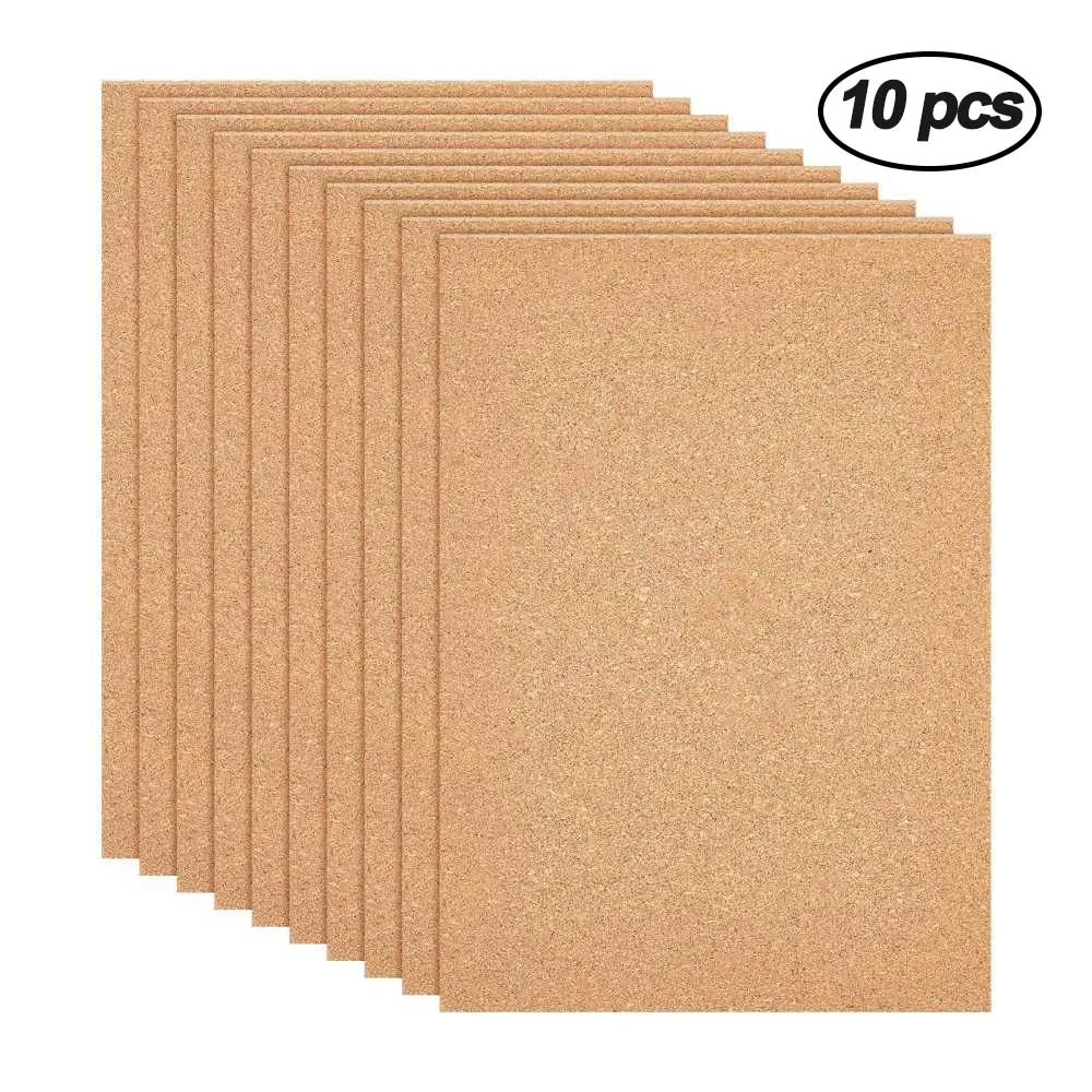 10Pcs 2mm Thickness Cork Insulation Sheets Square Wood Board Mats for Coasters Drawing Picture DIY Crafts Without Self-Adhesive angel s landing jigsaw puzzle wood photo personalized personalized gift ideas baby wooden customized picture puzzle