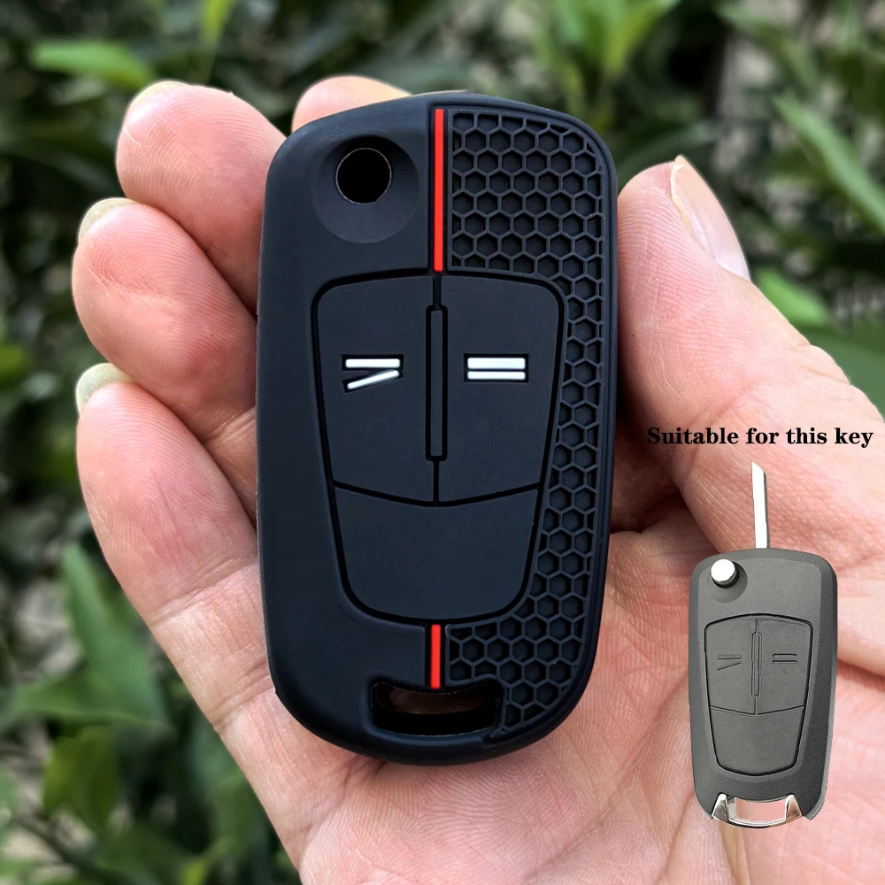 Silicone Car Remote Key Case Cover Shell Fob for Opel Vauxhall Astra H Corsa D Vectra C Zafira Astra Vectra Signum 2/3BNT