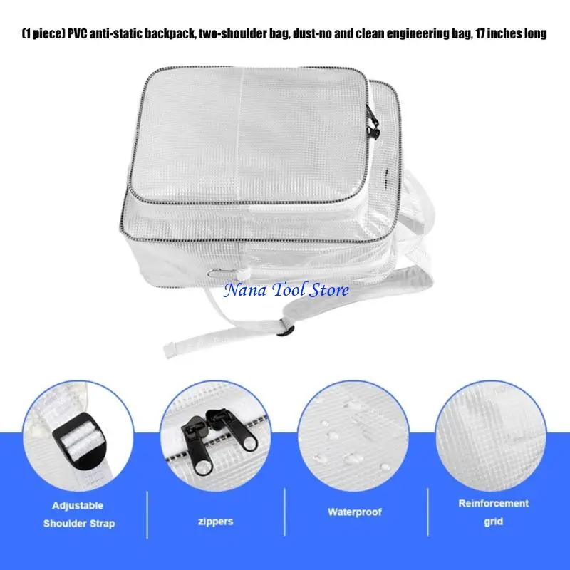 31GJ Ergonomic 20L Clear PVC Backpack for Comfort in Long Work Hours and Sensitive Component