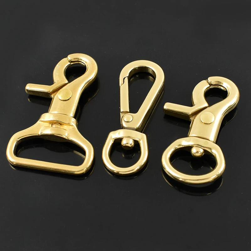 

1/2/5Pcs Solid Brass Buckle Spring Buckles Bags Chain Connect Clasps Swivel Lobster Clasp Keychain Trigger Clip DIY Accessories