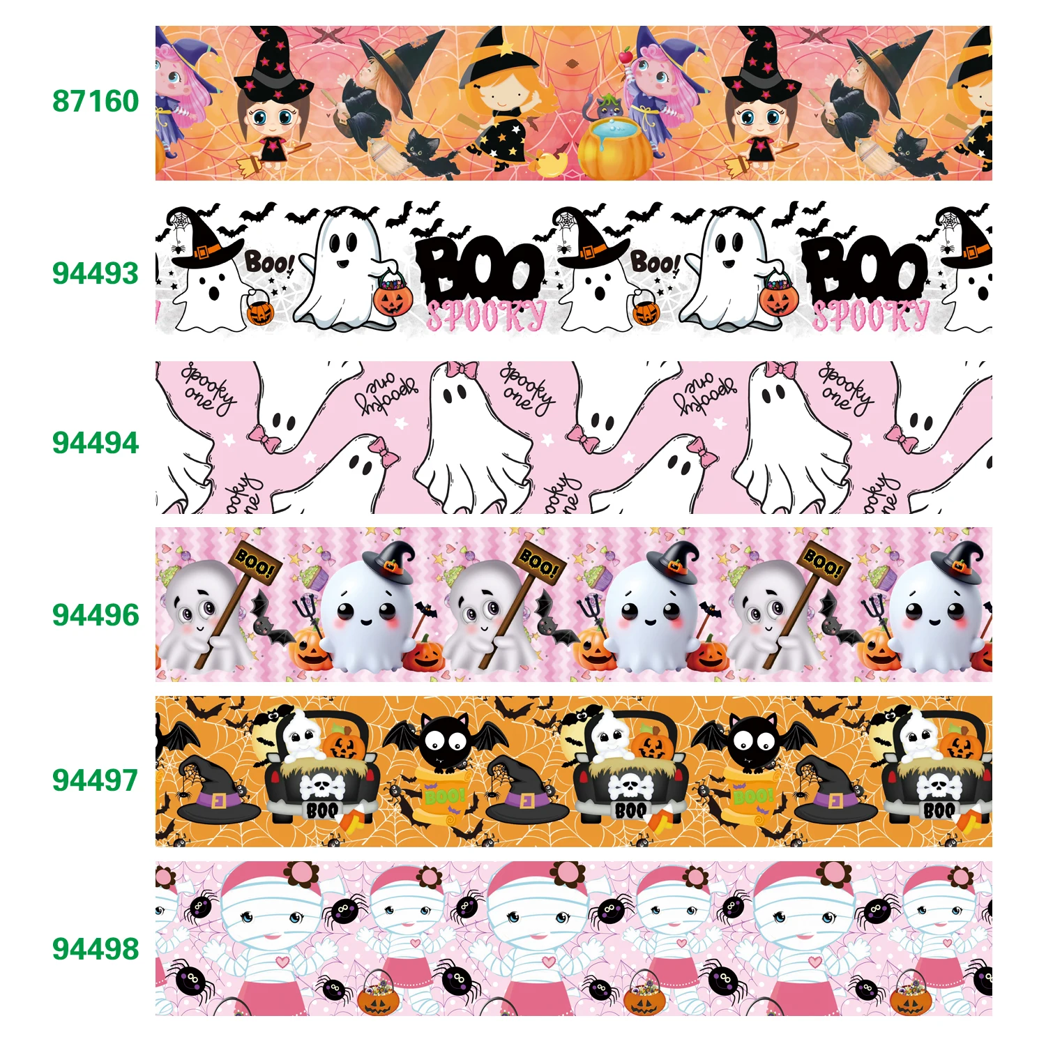 DIY Halloween Printed Grosgrain Ribbon For Craft Supplies Sewing Accessories 5 Yards. 87160