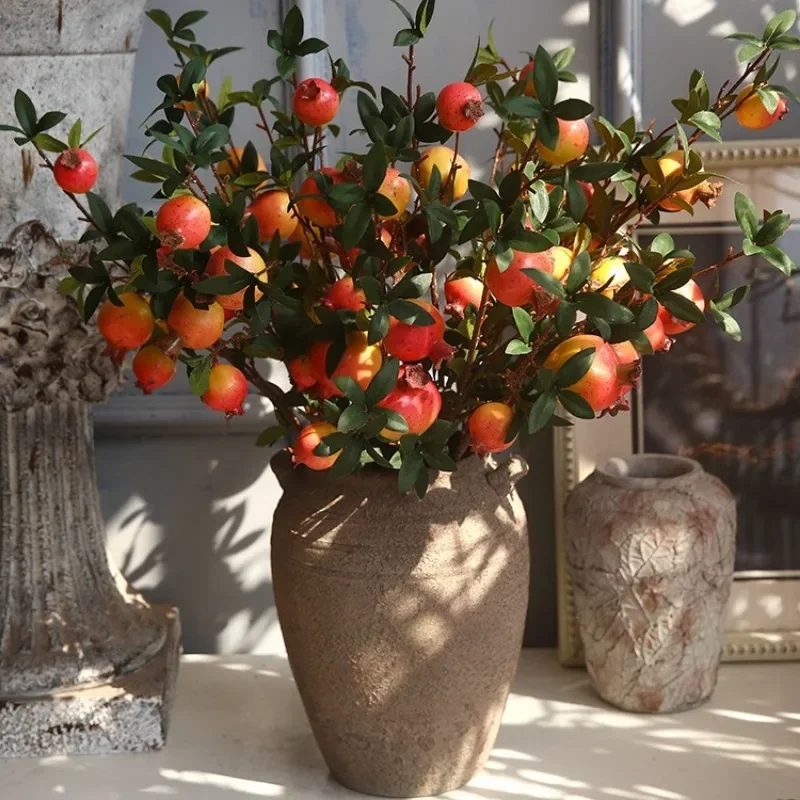 Simulated Fruit, Artificial Pomegranate Fruit  Home Decoration Photography Props Simulated Plants Autumn Decoration