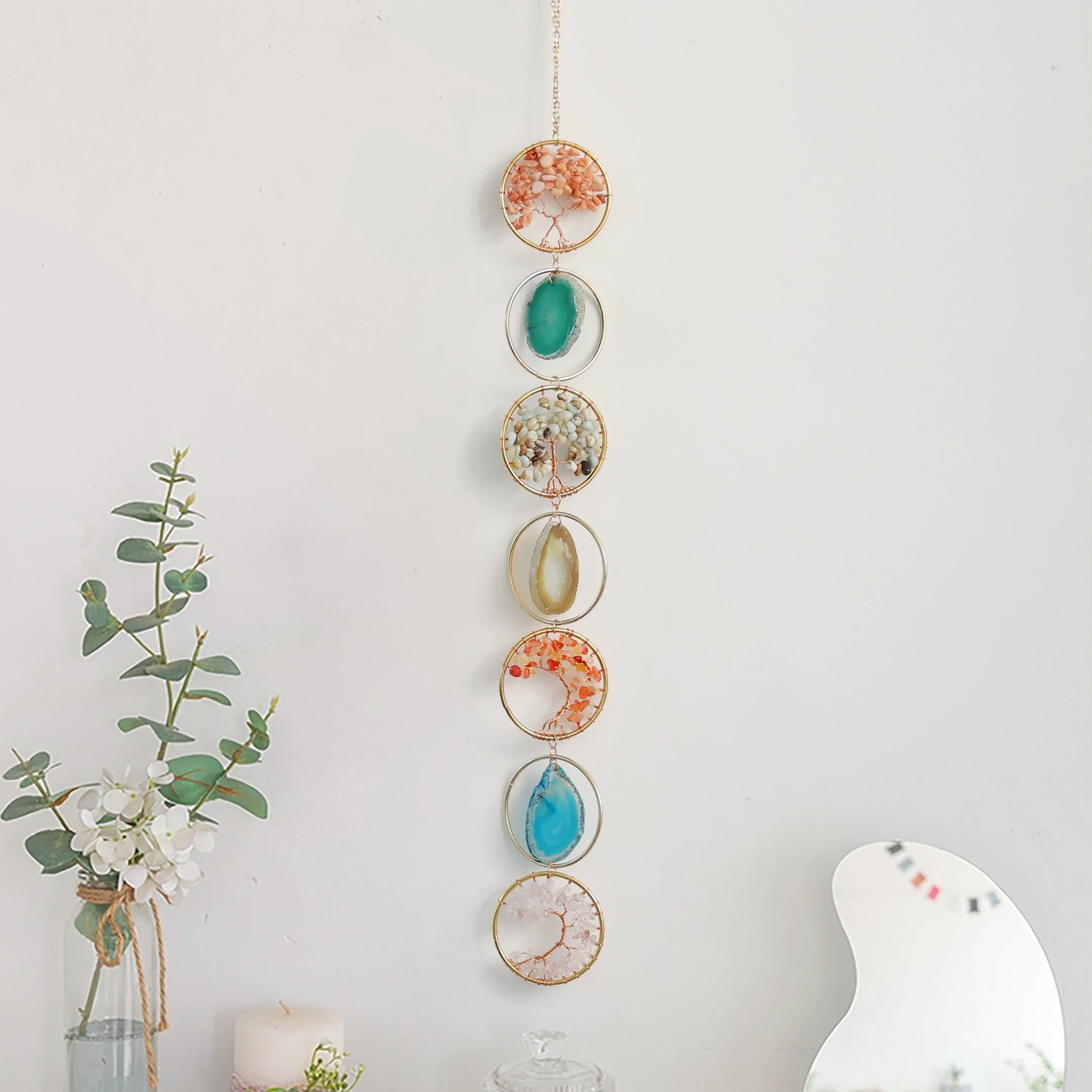 Dream catcher Crystal Style Kid, Decoration Wind Chimes, Dream catcher Rainbow Wind Chimes