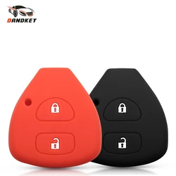 Dandkey Silicone Key Case Cover For Toyota YARIS AURIS Sienna Remote Key Protector Cover 2005 2006 2007 2008 2009 2010