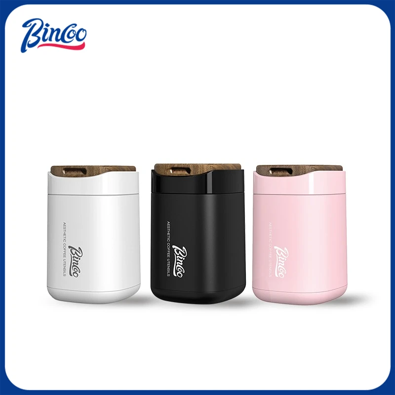 Bincoo Coffee Duster Powder Shaker for Cocoa Matcha Cinnamon Sugar Fine Mesh Sprinkle Can for Latte Art Stencil Template Barista